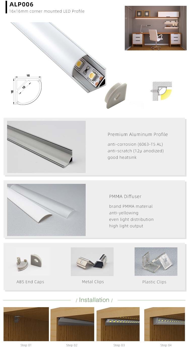 The Cheap V Shape LED Channels For Corner Lighting Applications LED